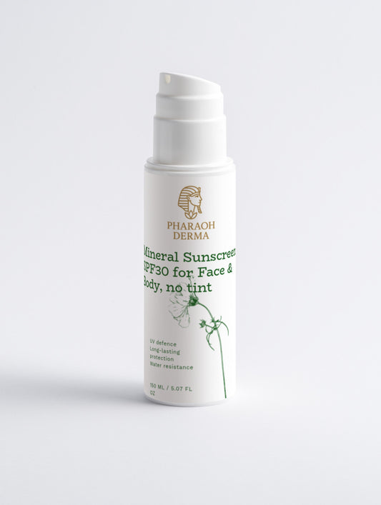 Mineral Sunscreen SPF30 for Face & Body, no tint
